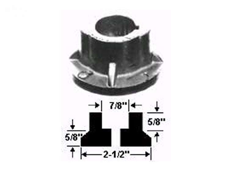 Rotary, Adaptateur de lame 7/8" (moyeu seulement)